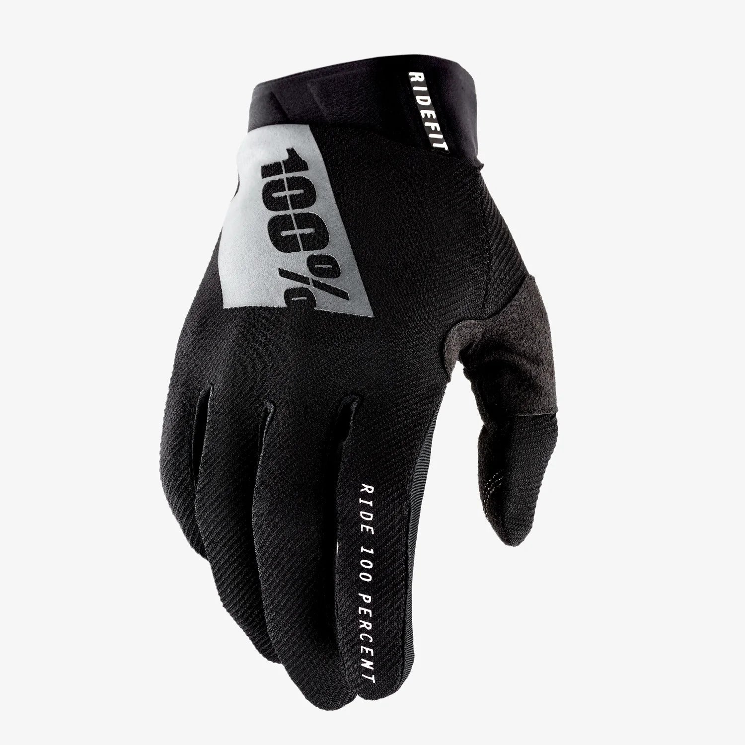 100% Ridefit MTB Gloves Black [Size: S]