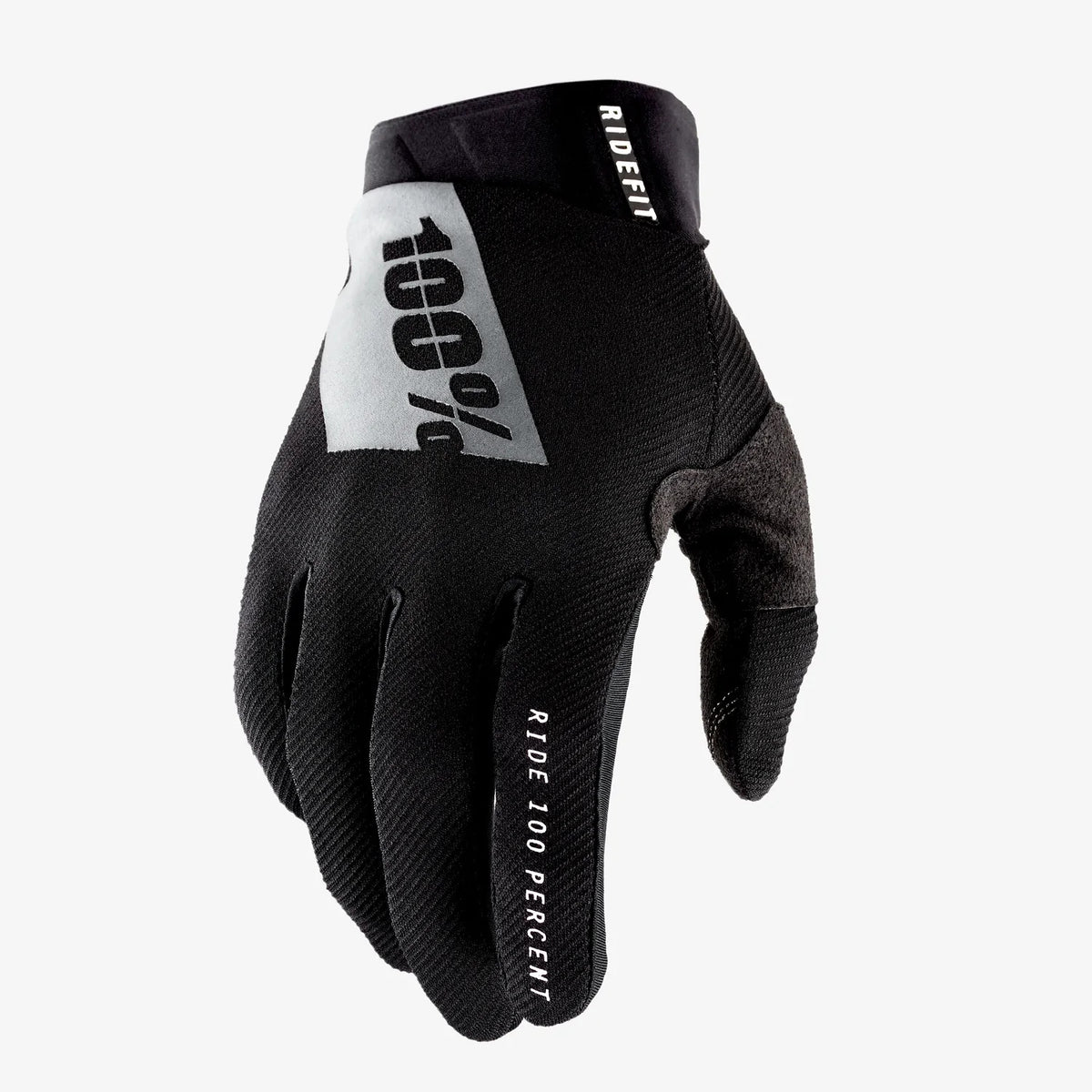 100% Ridefit MTB Gloves Black [Size: M]