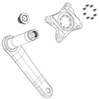 SRAM DUB Self-Extracting M18/M30 Crank Arm Bolt Kit Black