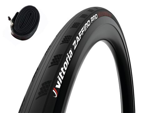 Vittoria Zaffiro Pro V [Colour: Black] [Size: 700 x 25mmC] Tyre w Inner Tube (Presta 48m)