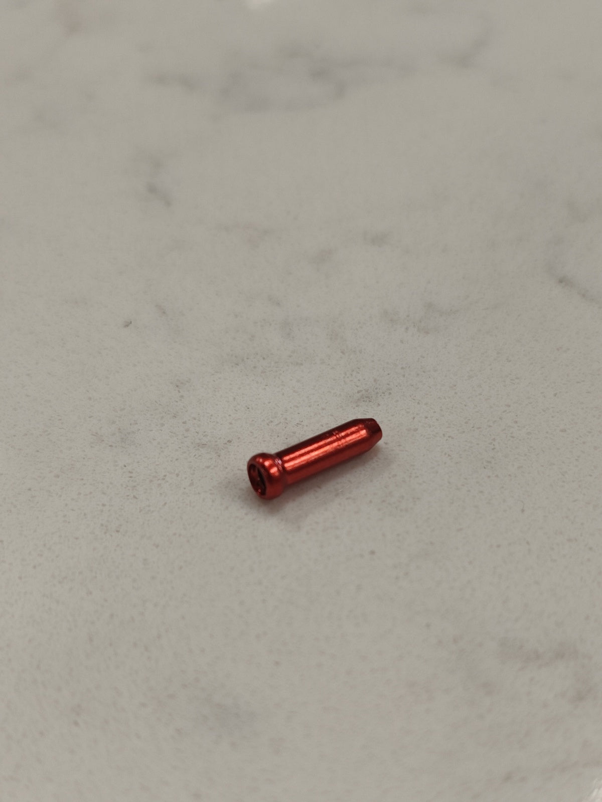 Red Alloy End Cap for Gear Cable (2.3mm Inside Diameter) - EACH