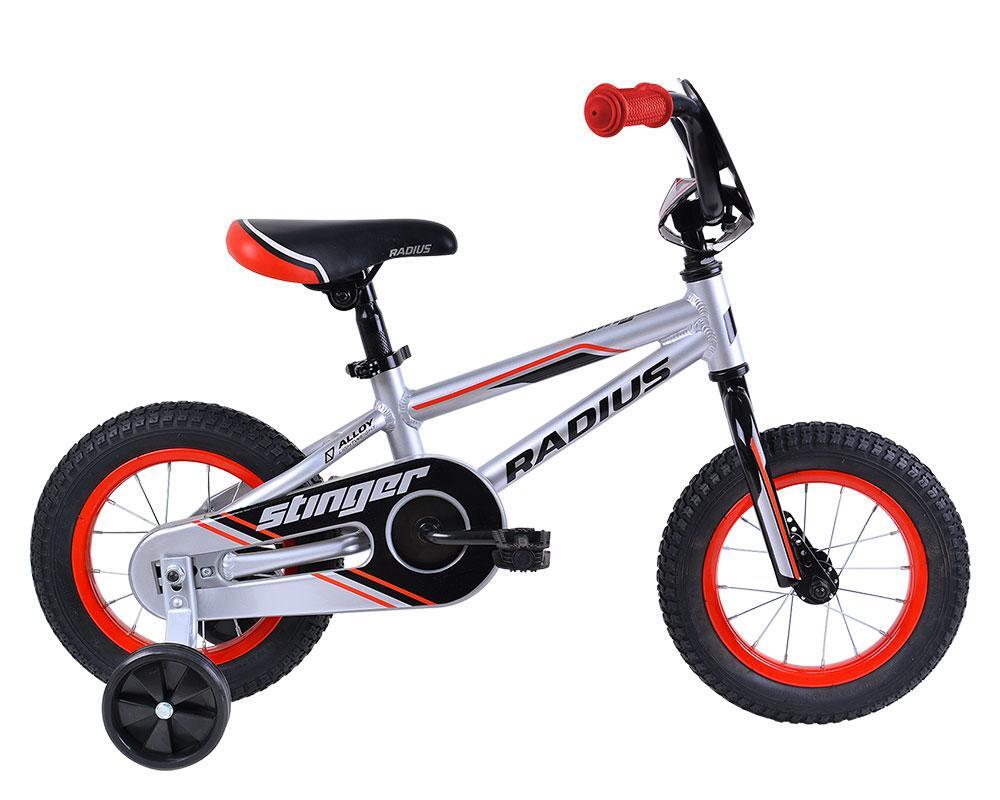 Radius #Stinger 12" Kids Bike - Gloss Chrome/Black/Red