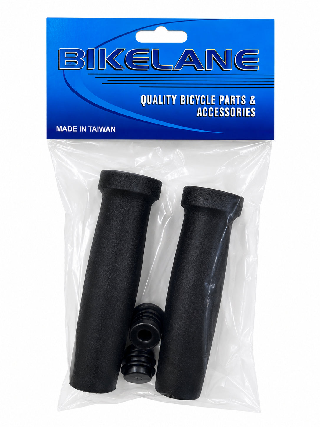 Bikelane 125mm Black Foam BMX & Mini Scooter Grips with Plugs