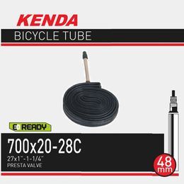 Kenda Bicycle Tube 700 x 20-28C (27x1" - 1-1/4") Presta Valve 48mm