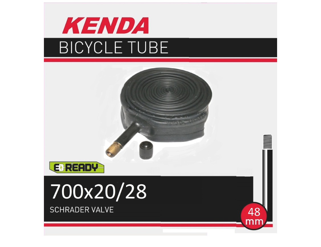 Kenda Bicycle Tube 700 x 20-28C (27x1" - 1-1/4") Schrader Valve 48mm
