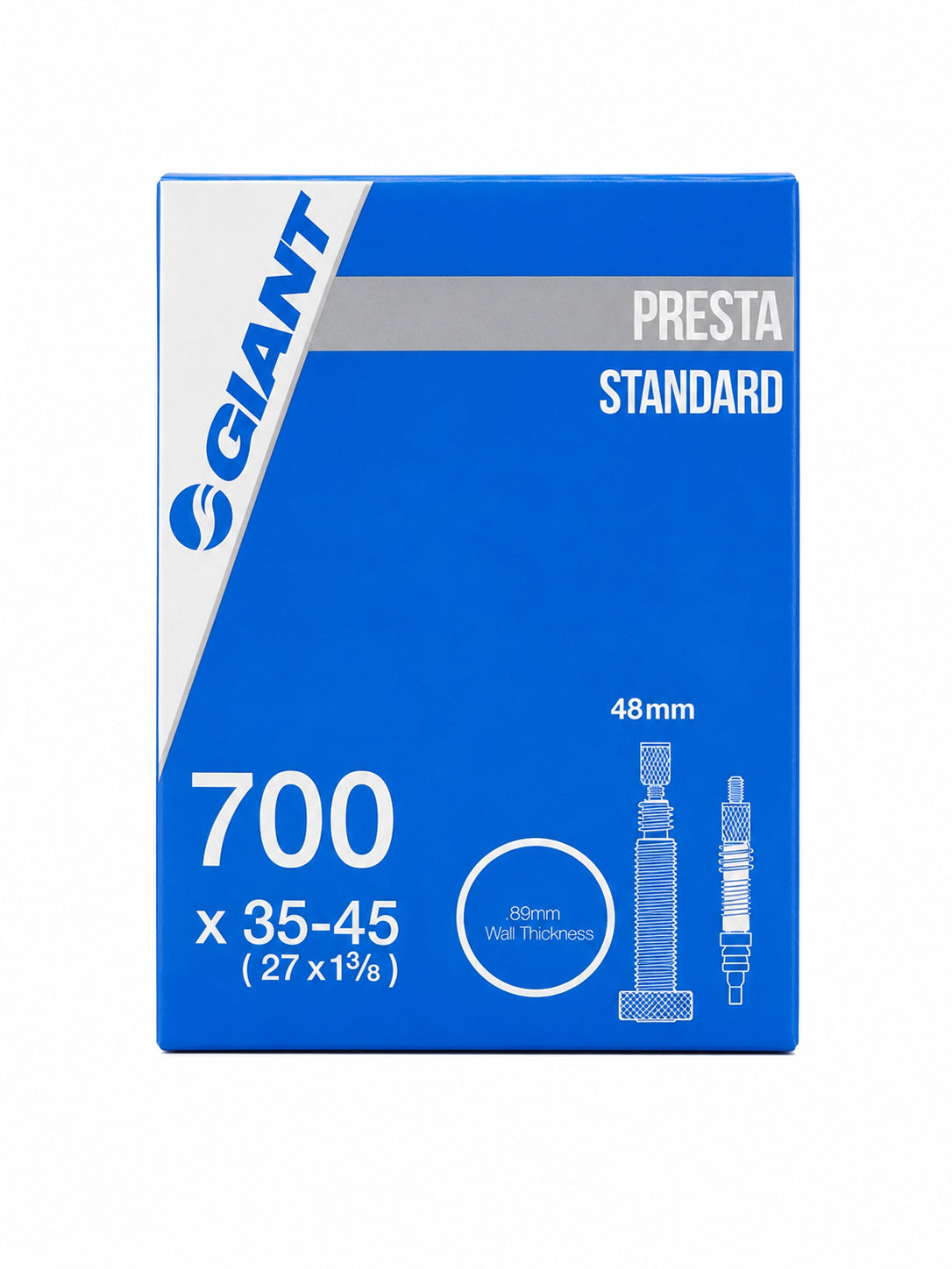 Giant Inner Bicycle Tube 700 x 35-45 (Presta Valve 48mm) w Removable Valve Core