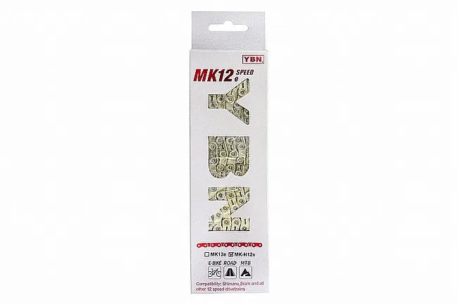YBN MK12e 12 Speed Chain - 136L - Flat Top + T-Type Compatible
