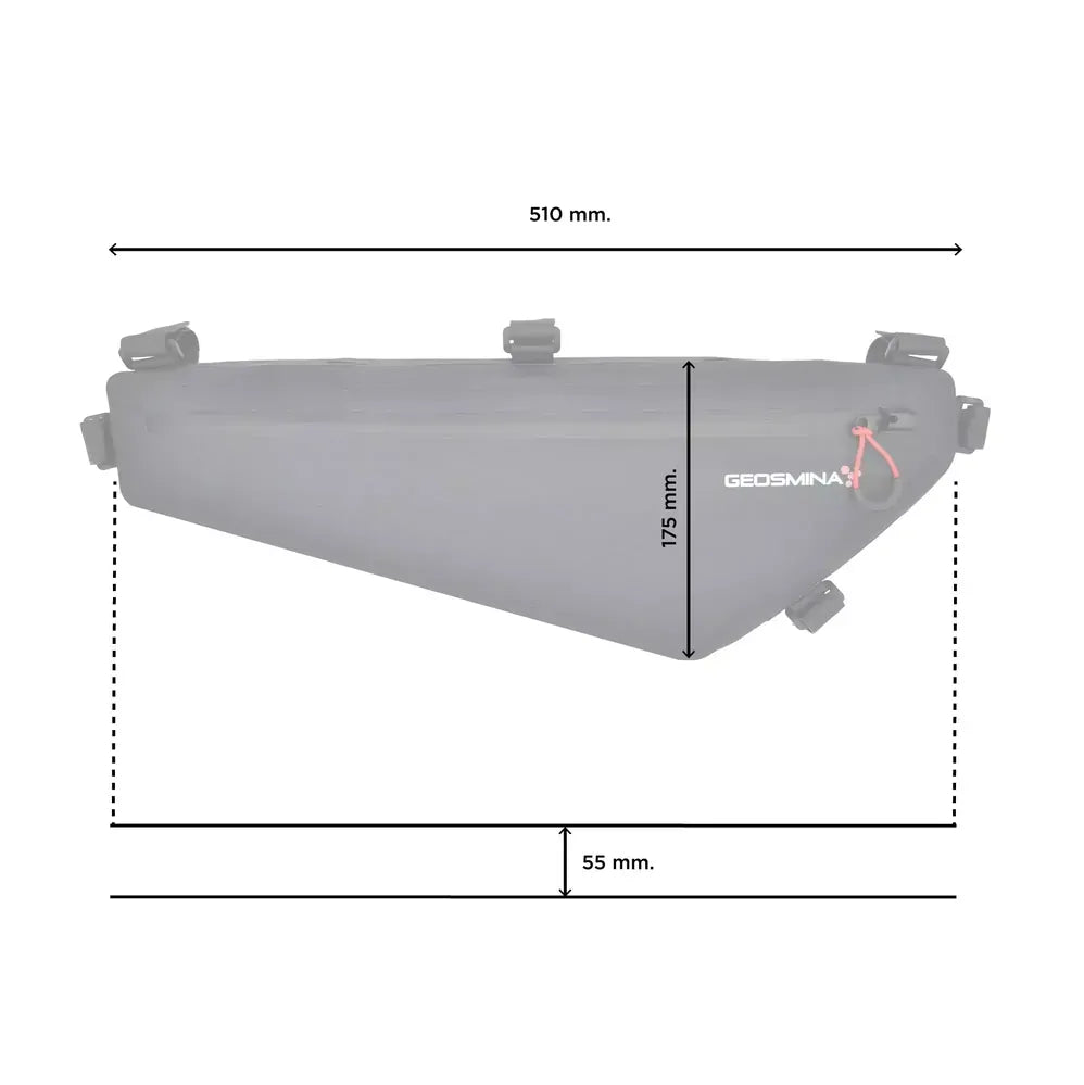 Geomina Large Frame Bag - Gravel - 5 Litre