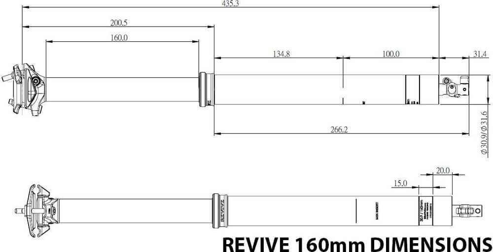 BikeYoke Revive Dropper Post Seatpost - 34.9 / 160