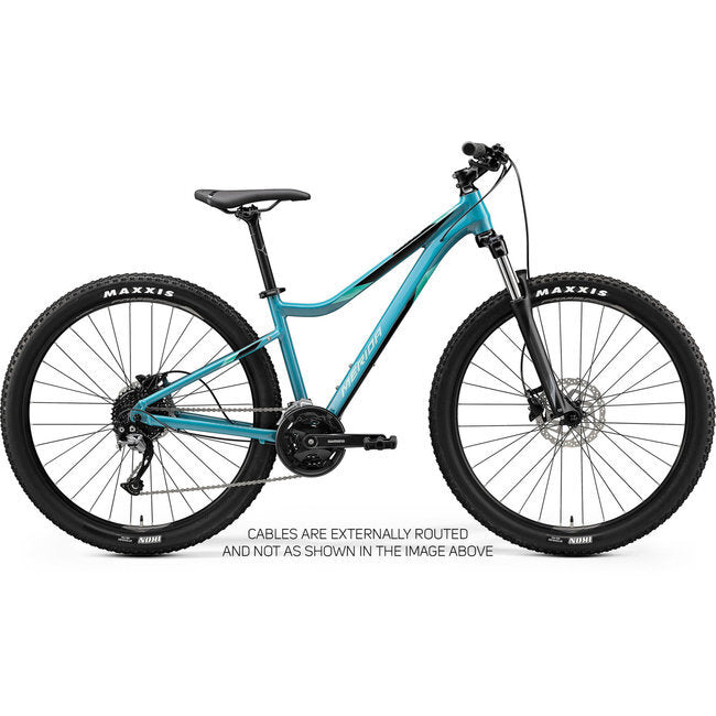 2021 Merida Matts 7.60 2x Women's Hardtail MTB - Glossy Teal/Silver/Green/Black