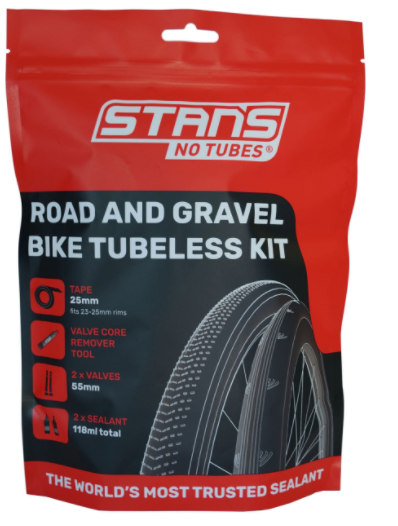 Stan’s NoTubes Tubeless Conversion Kit - Valves/Rim Tape/Sealant