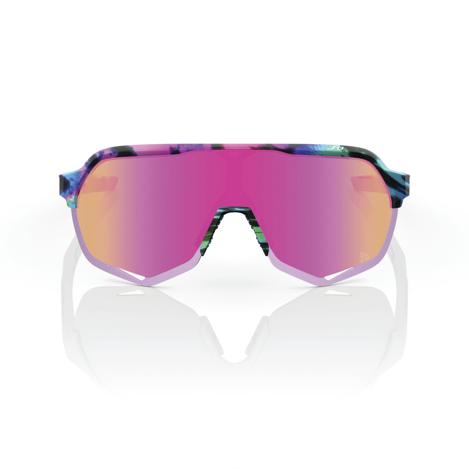 100% S2 Peter Sagan Limited Edition Soft Tact Sunglasses [Lens Colour: Purple Mirror] [Frame Colour: Tie Dye]