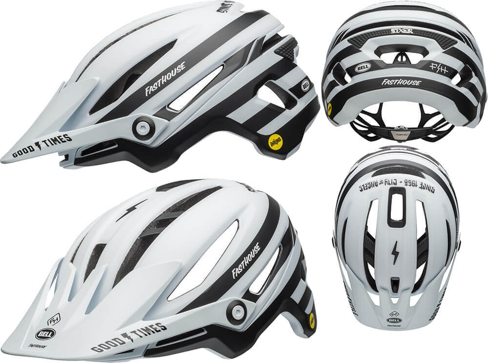 2020 Bell Sixer MIPS MTB Helmet [Colour: Matt White/Black (Fasthouse)] [Size: Large (58-62cm)]