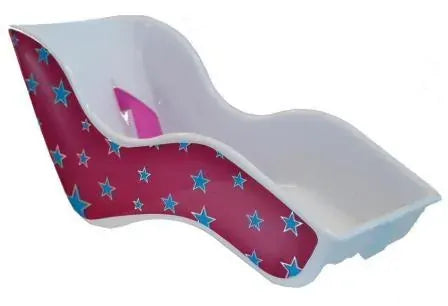 Bikes Up Doll Carrier, Stars, Pinky Purple with Blue Stars