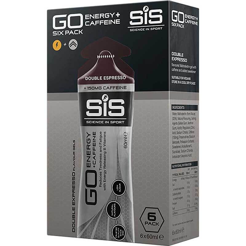Science In Sport (SIS) GO Energy Gel+ Caffeine (6 x 60ml Pack)