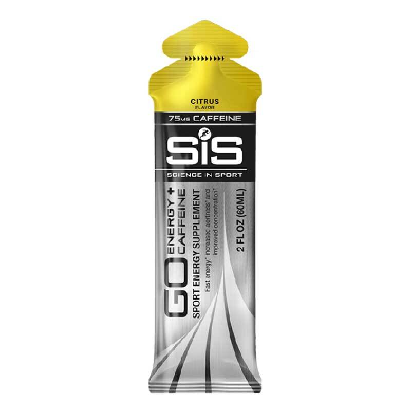 Science In Sport (SIS) GO Energy Gel+ Caffeine Single 60ml [Flavour: Citrus] [Caffeine Per Gel: 75mg]