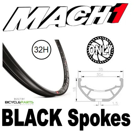 Black Spoke Wheel 27.5/650B Mach 1 Trucky 30 [Colour: Black]