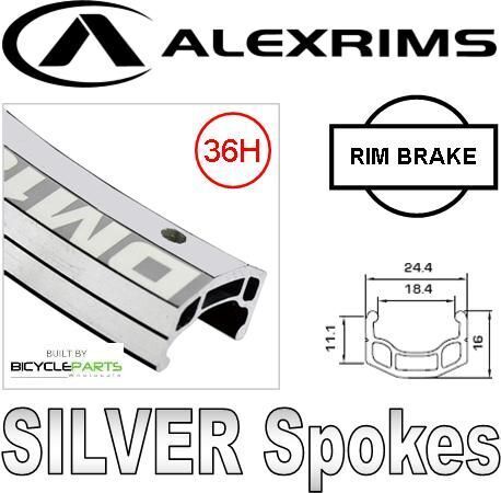 Alexrims DM-18 Hybrid Alloy Front Wheel - 29er/700c Nutted Joytech Hub - Silver