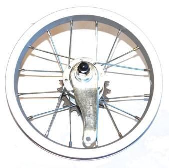 WHEEL 12" Alloy Rim , Silver Coaster HSilver (WLC122 - Steel version)