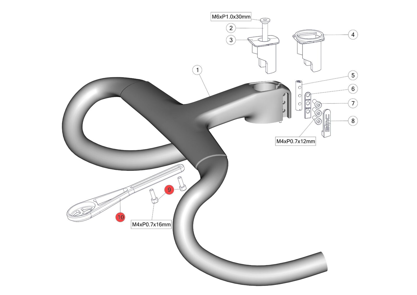 BMC Garmin Mount ICS2 Carbon Aero Cockpit