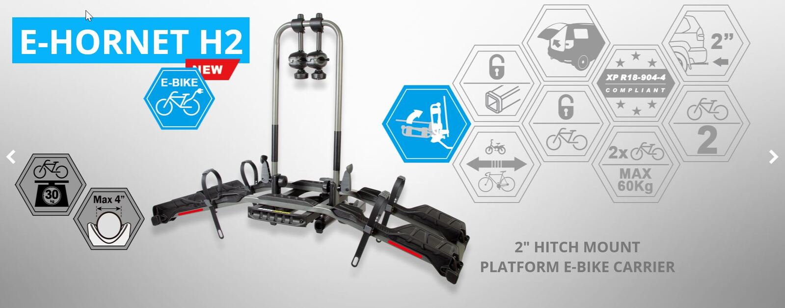 Buzzrack E-hornet 2H for 2 Bikes Hitch Mount Rack