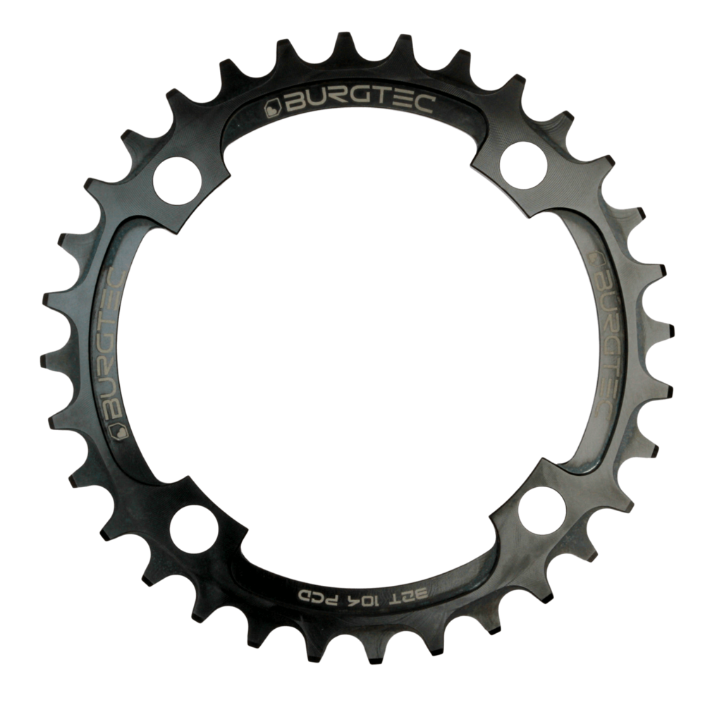 Burgtec Thick-Thin Chainring 104mm BCD 32T Black
