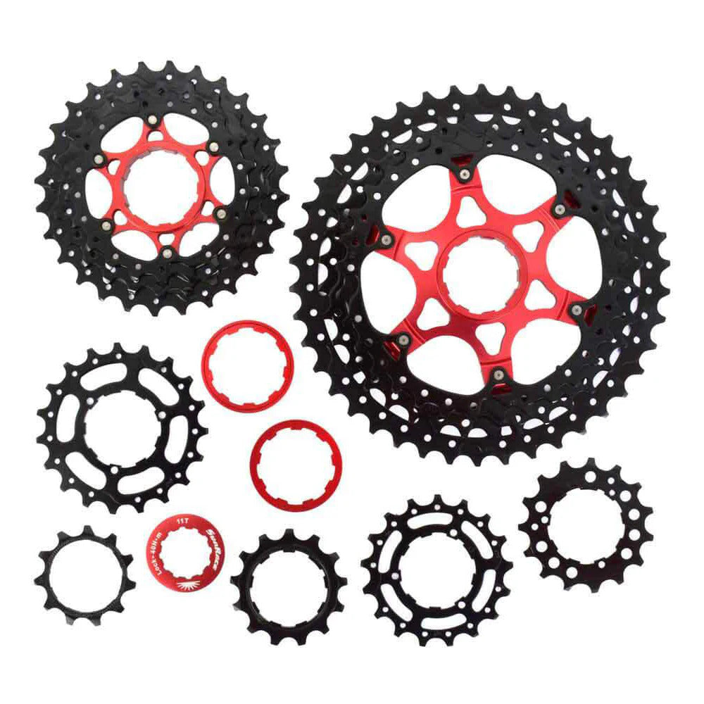 Sunrace MX80 11-50T 11sp Cassette - Black/Red