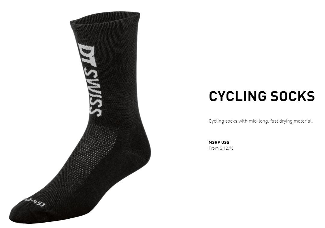 DT Swiss Cycling Socks All Black - Medium