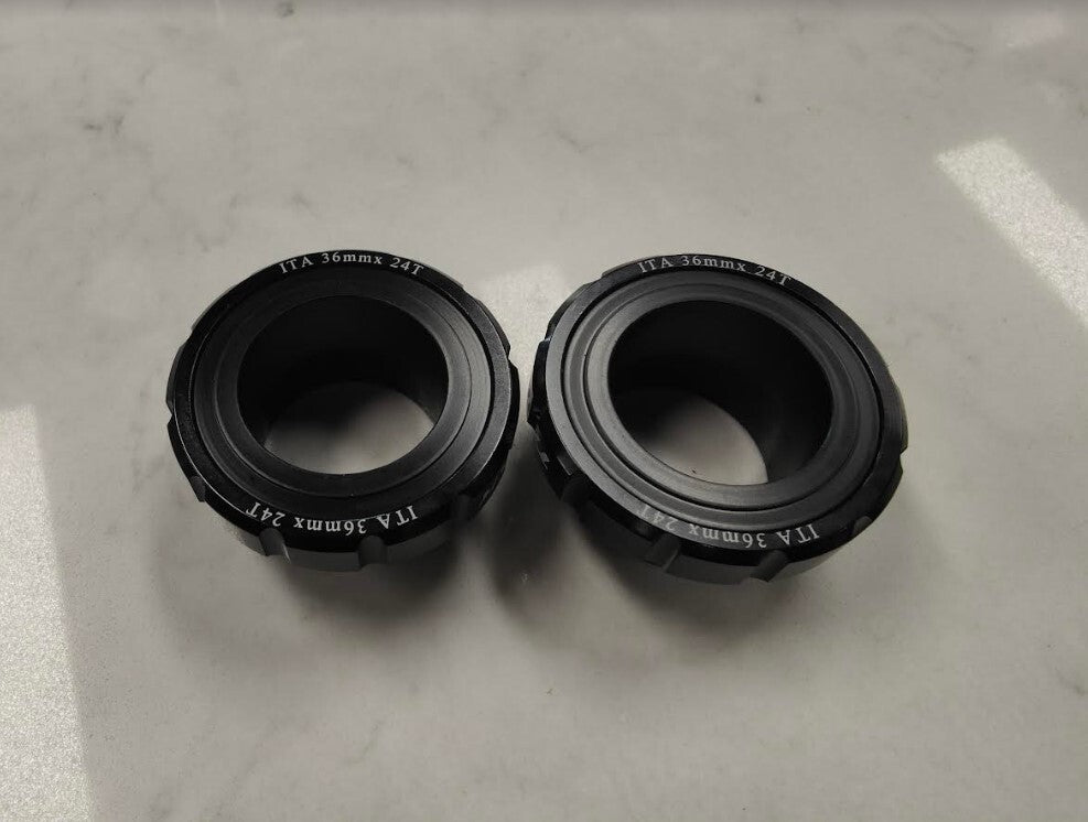 Tripeak Ceramic Specialist Bottom Bracket Italian to BB386 Steel Bearing Black