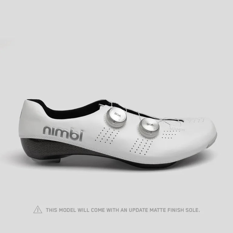 Nimbl Ultimate Exceed Road Cycling Shoes – White/Silver