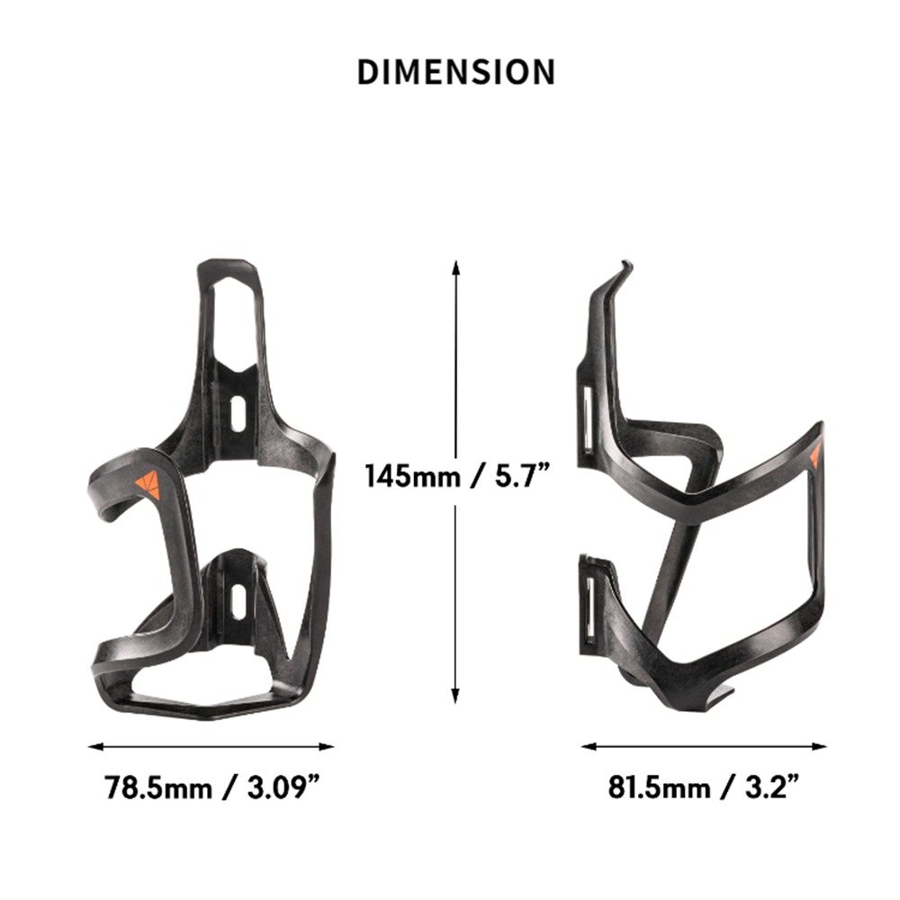 Granite Aux - Carbon Bottle Cage w Long Strap Kit For E-Bike