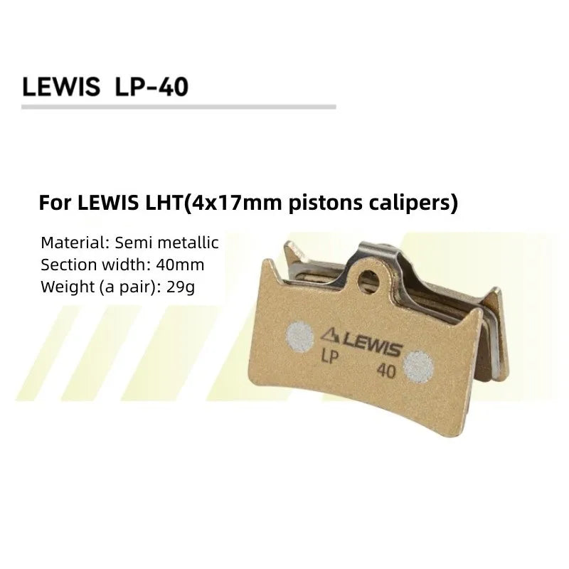 Lewis LP-40 Semi Metallic Disc Brake Pads Pair
