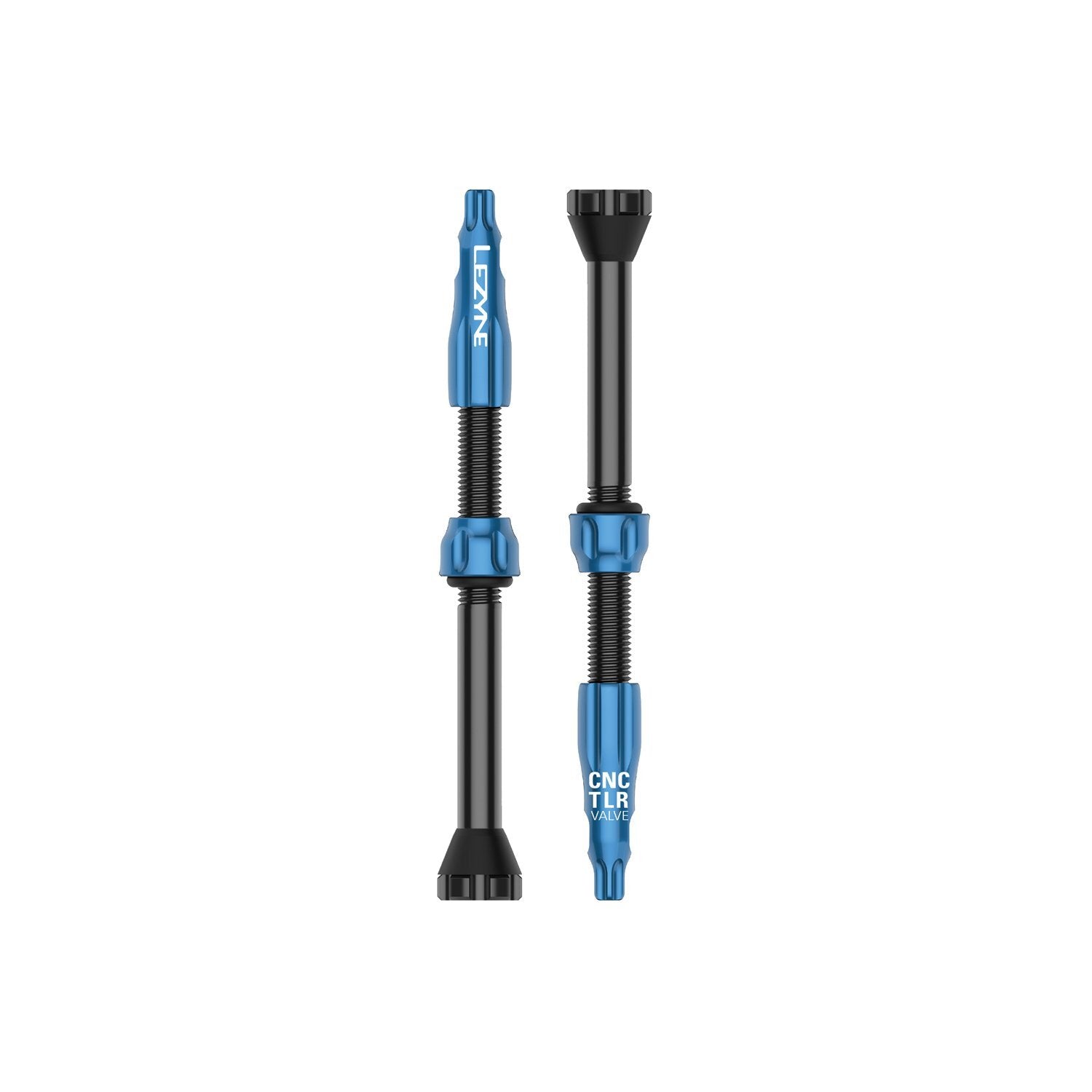 Lezyne CNC TLR (Tubeless) Valve Pair Set w Aluminium Stem Nut & Valve Wrench Cap