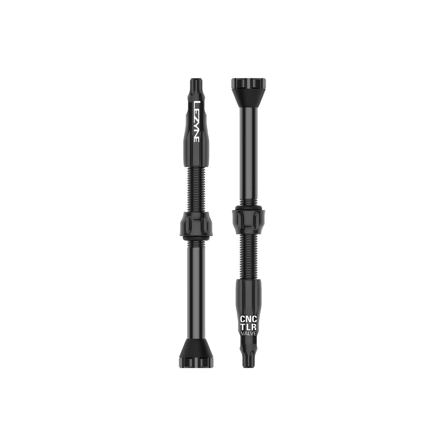 Lezyne CNC TLR (Tubeless) Valve Pair Set w Aluminium Stem Nut & Valve Wrench Cap