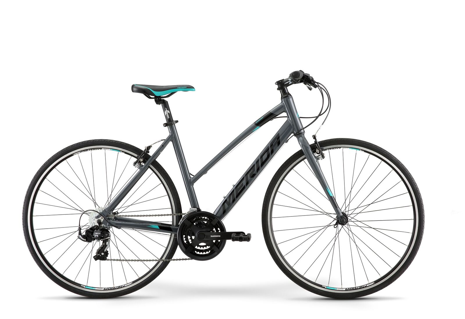 2021 Merida Speeder 10-V Womens Bike [Size: Small] [Colour: Grey/Black/Teal]