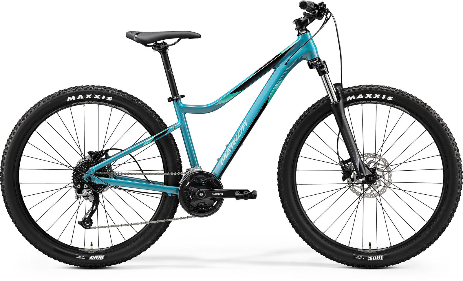 2021 Merida Matts 7.60 2x Women's MTB [Colour: Glossy Teal/Silver/Green/Black] [Size: Small] 