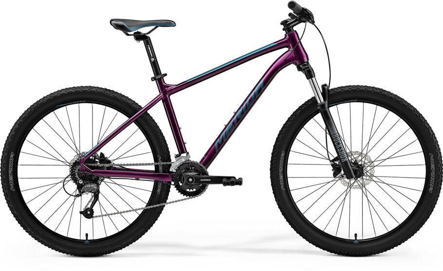 2021 Merida Big Seven 60 2x Medium - Purple (Teal/Blue) Hardtail Mountain Bike