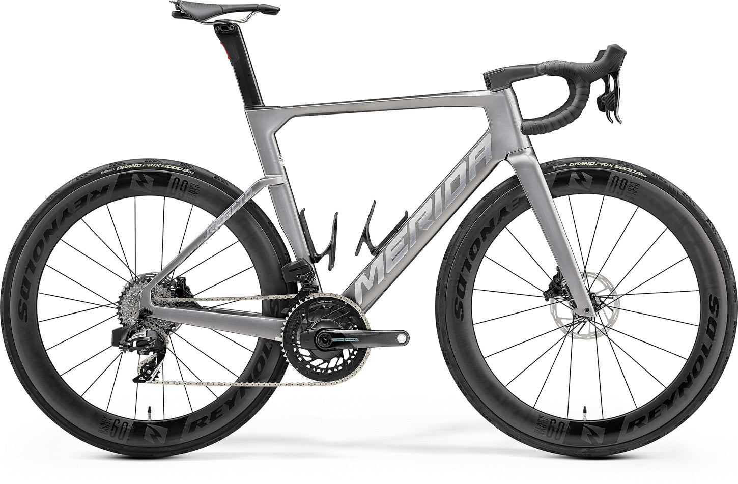 2024 Merida Reacto 8000 Aero Road Racing Bike Gunmental Grey (Silver) [Size: L]