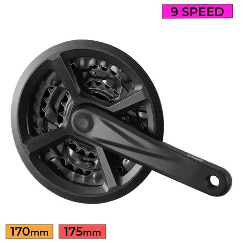 PROWHEEL Crankset MTB - TS-CU05 3x9 Square Taper Inc Chain Guard - 170mm