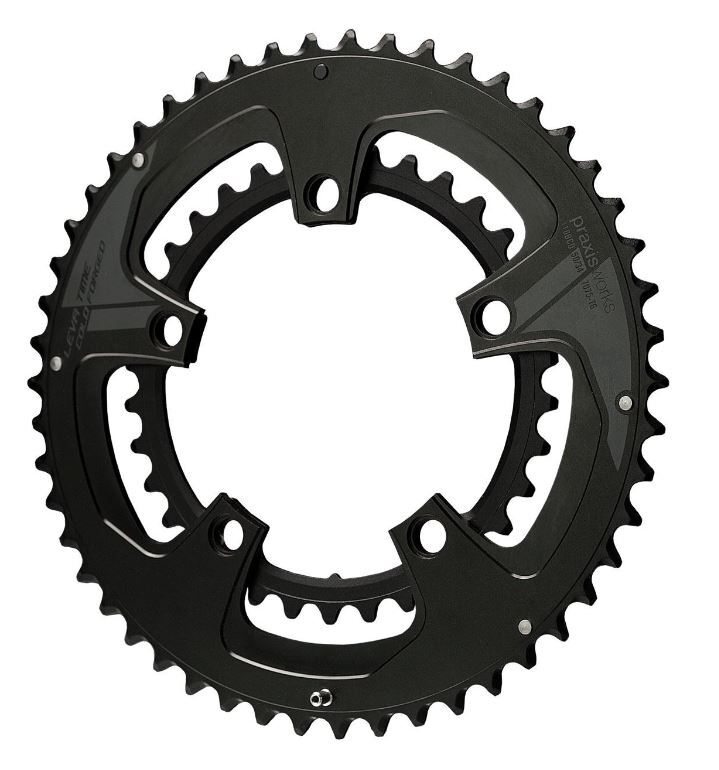 Praxis 52/36 110BCD Black Two Tone Buzz Chainring Set (10/11/12s) 