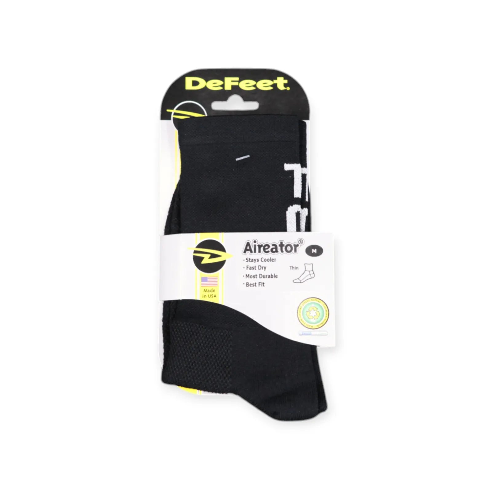 The Odd Spoke Shop Socks - DeFeet Aireator [Size: M] [Colour: Black]