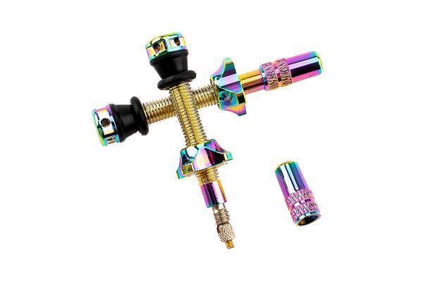 Rocket Tubeless Valve Presta Valve Set [Size: 44mm] [Colour: Neo Chrome]