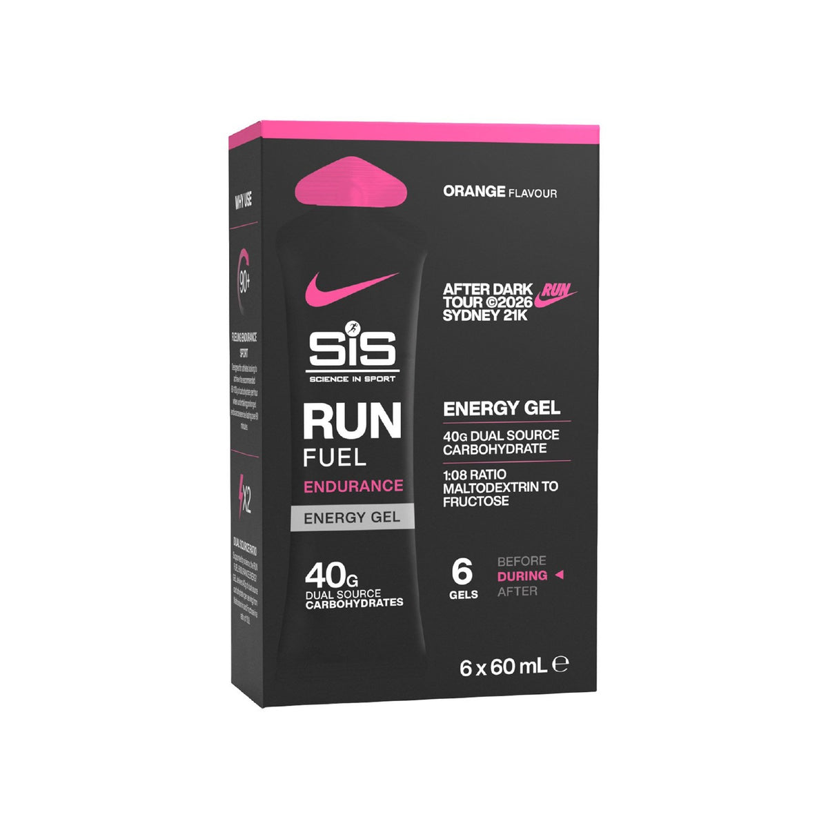 Nike Endurance Orange 60ml Gel 6 Pack