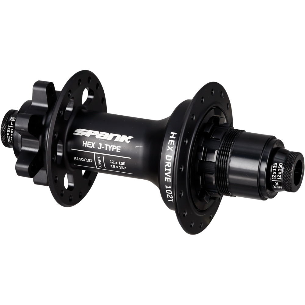 Spank Hex Drive 102T J-Bend Rear Hub R150/157 XD 32H Black