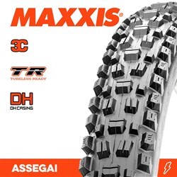 Maxxis Assegai 3C MaxxGrip DH Casing TR Folding MTB Tyre [Size: 27.5 x 2.50]