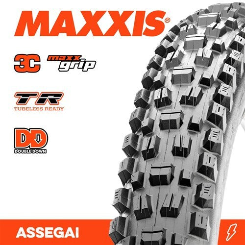 Maxxis Assegai 3C MaxxGrip DD Double Down Folding MTB Tyre [Size: 29 x 2.60]