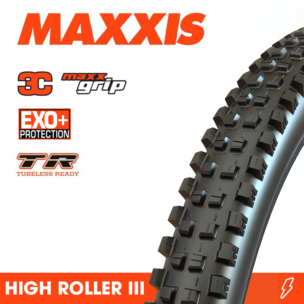 Maxxis High Roller III Gravity MTB Folding Tyre - 29 x 2.40 / Black / 3C MaxxTerra