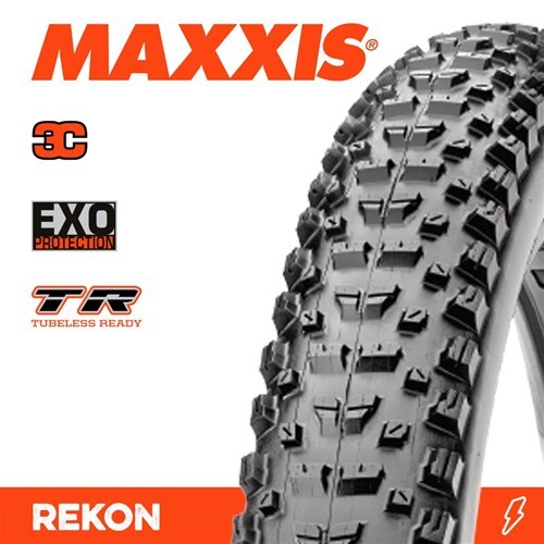 Maxxis Rekon 3C MaxxSpeed EXO TR Black Fold 120TPI Tyre [Size: 29 x 2.25]