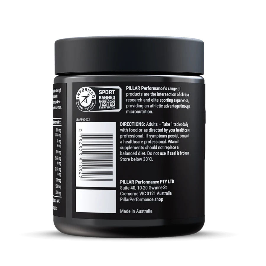 Pillar Performance Ultra B Active - 60 Tabs