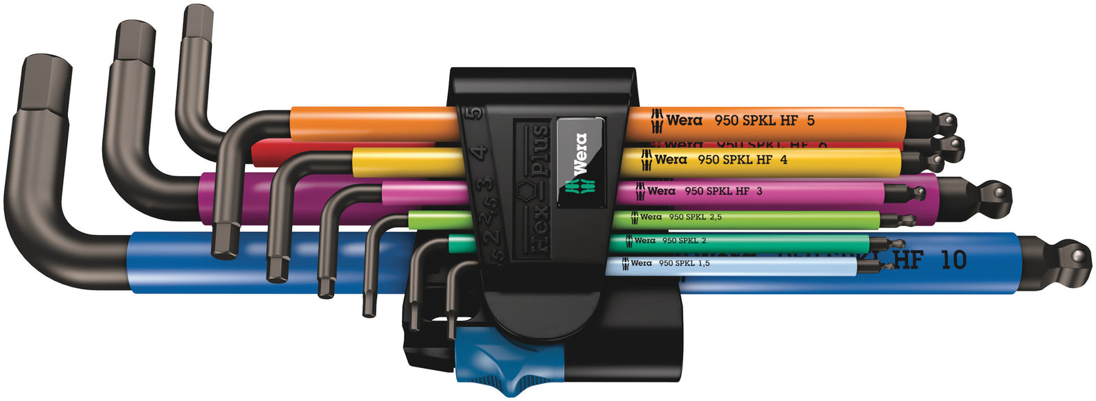 Wera 950/9 Hex-Plus Multicolour HF 1 L-key set with holding function BlackLaser